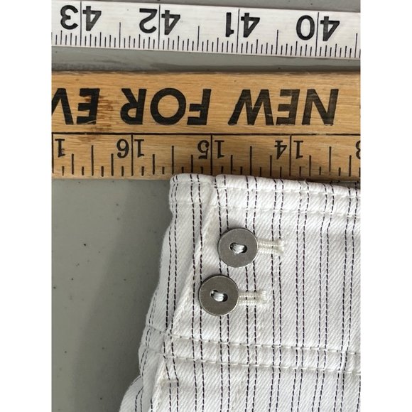 Pilcro and the Letterpress High Rise Skinny Pants Women 30 Stripe White Preppy - Picture 3 of 11